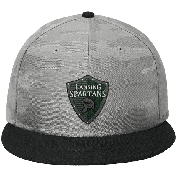 Lansing Spartans New Era Camo Flat Bill Snapback Cap