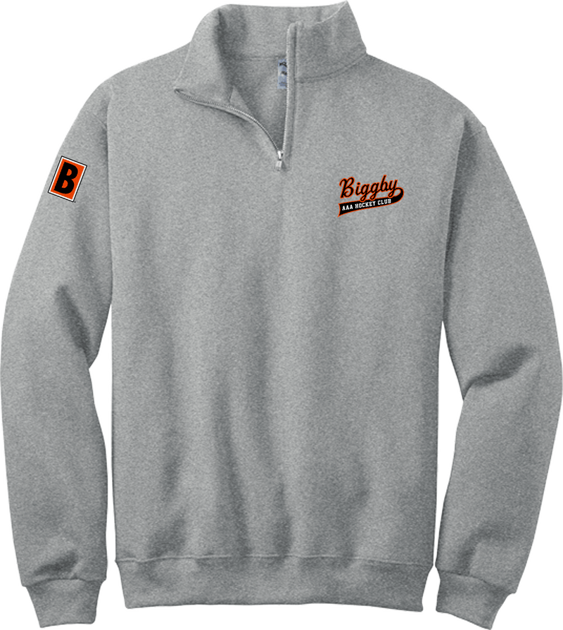 Biggby Coffee AAA NuBlend 1/4-Zip Cadet Collar Sweatshirt