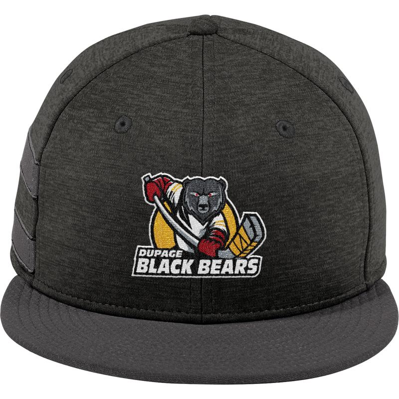 Dupage Black Bears New Era Shadow Heather Striped Flat Bill Snapback Cap