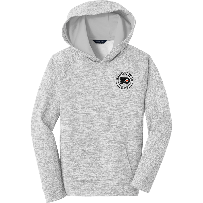 Philadelphia Flyers Elite Youth PosiCharge Electric Heather Fleece Hooded Pullover