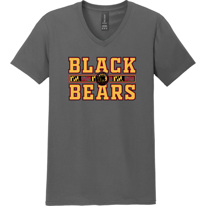 MD Jr. Black Bears Softstyle V-Neck T-Shirt