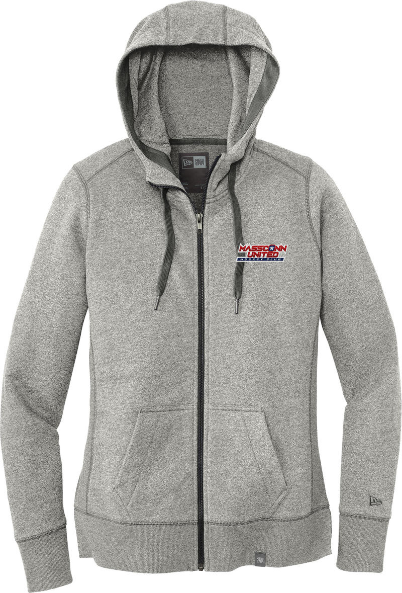 Mass Conn United New Era Ladies French Terry Full-Zip Hoodie