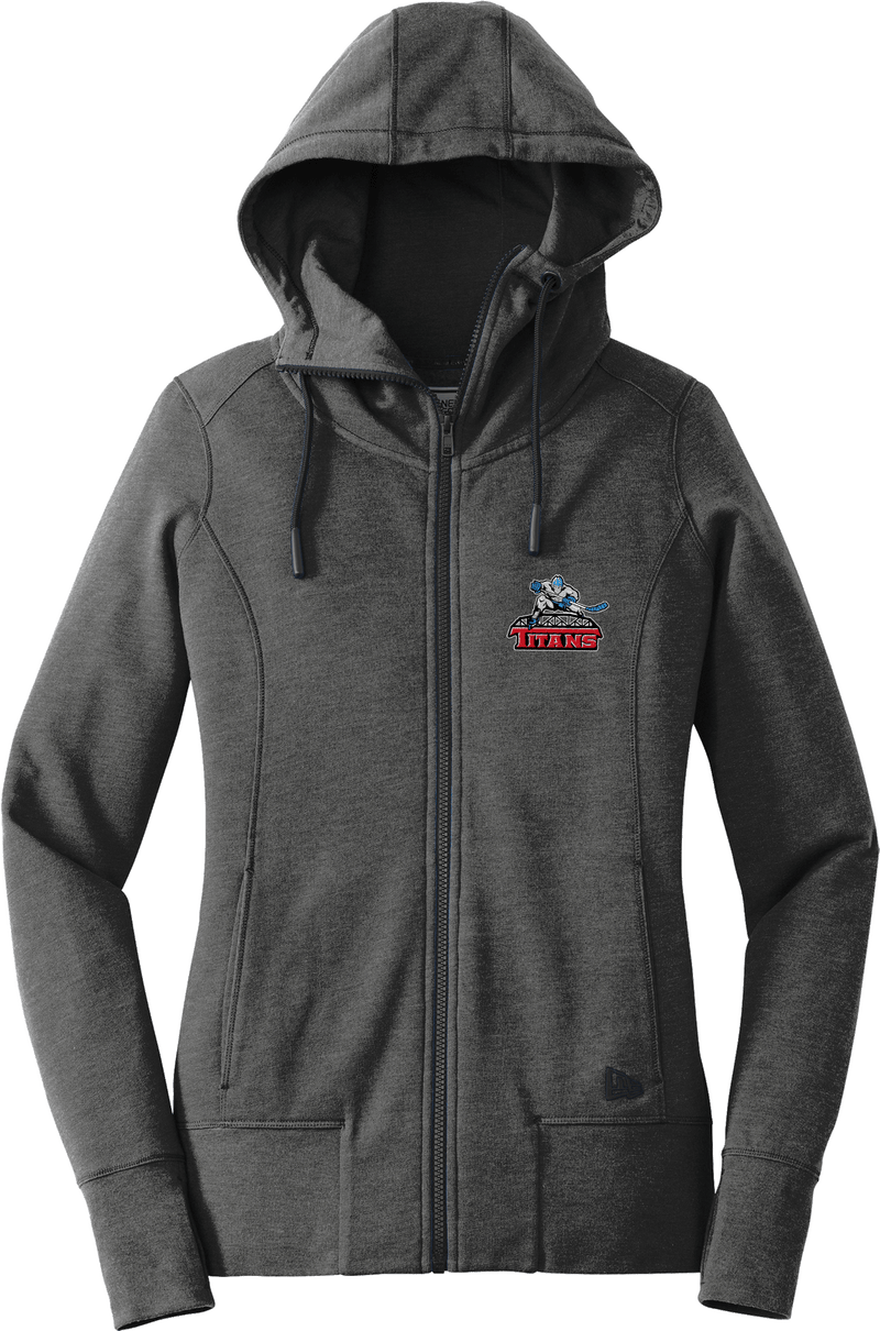 NJ Titans New Era Ladies Tri-Blend Fleece Full-Zip Hoodie