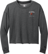 Philadelphia Blazers New Era Ladies Tri-Blend Fleece Crop Crew