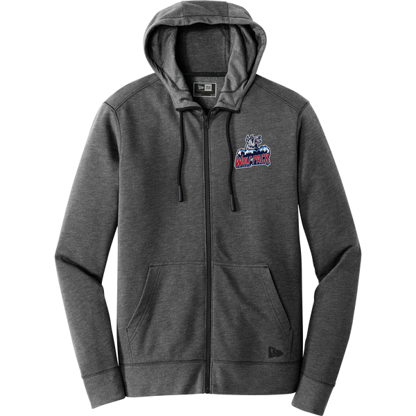 CT Wolfpack South New Era Tri-Blend Fleece Full-Zip Hoodie