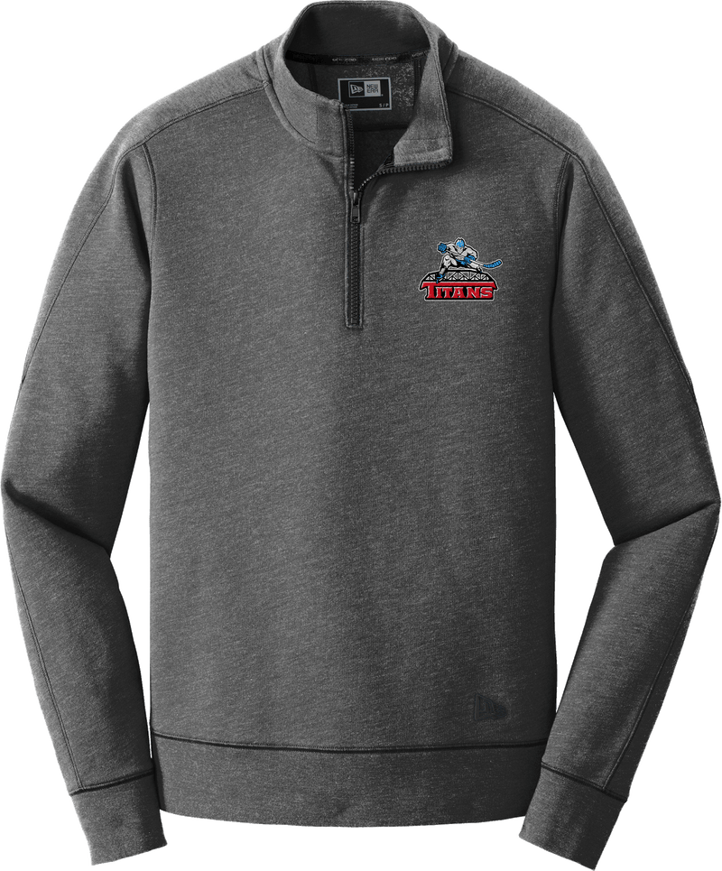 NJ Titans New Era Tri-Blend Fleece 1/4-Zip Pullover