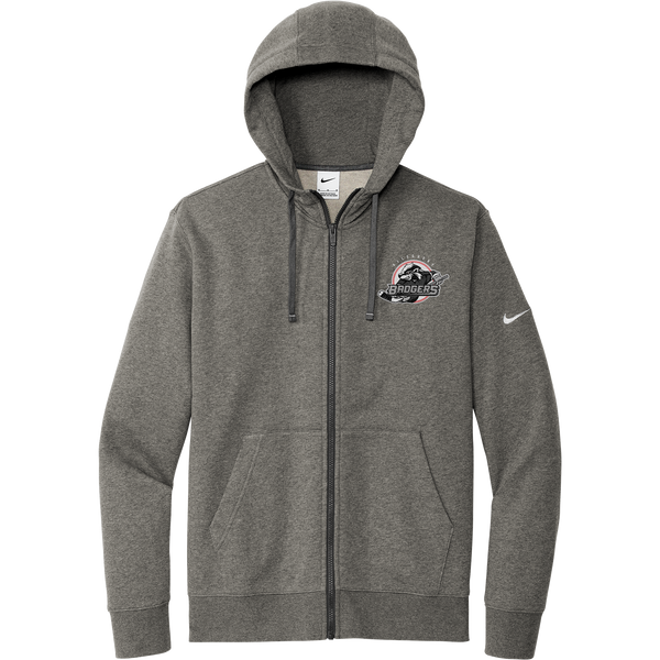 Allegheny Badgers Nike Club Fleece Sleeve Swoosh Full-Zip Hoodie