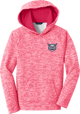 CT Bobcats Youth PosiCharge Electric Heather Fleece Hooded Pullover