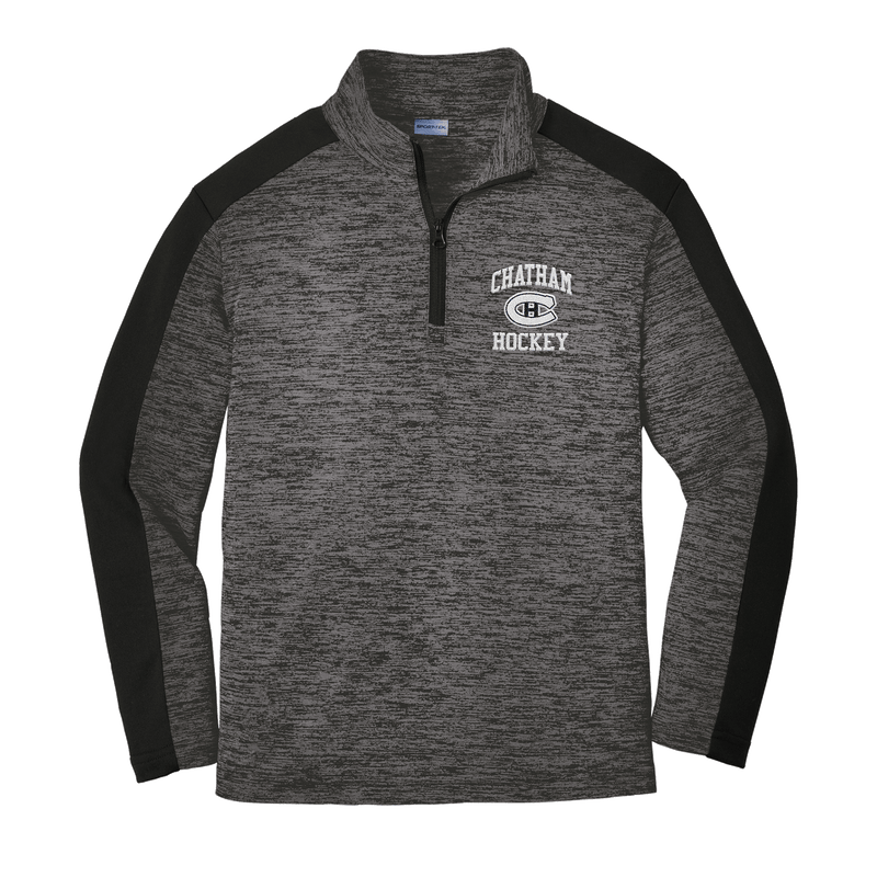 Chatham Hockey Youth PosiCharge  Electric Heather Colorblock 1/4-Zip Pullover