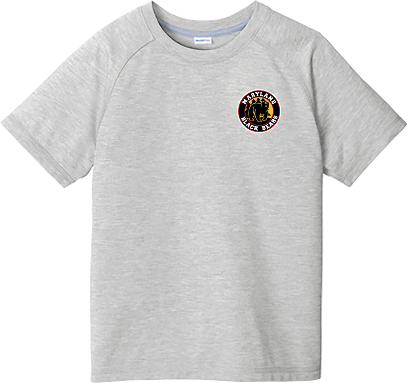 Maryland Black Bears Youth PosiCharge  Tri-Blend Wicking Raglan Tee